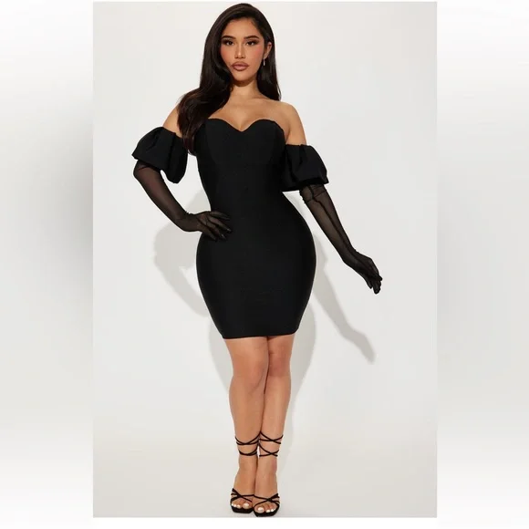 Fashion nova black mini dress - Picture 3 of 5